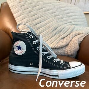 DISCOUNTED Price Converse Black Hi Tops Size 7